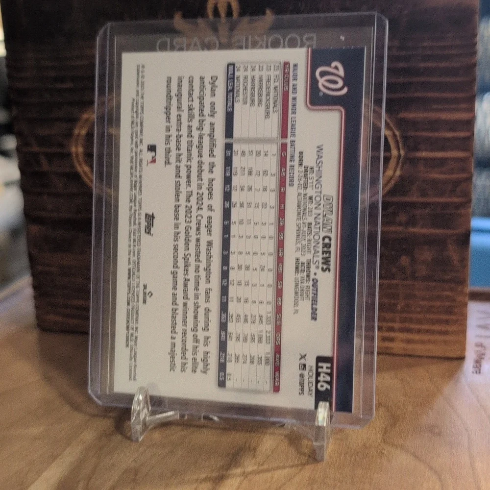 2025 Topps Holiday Dylan Crews Rookie Card Nationals - Picture 2 of 2